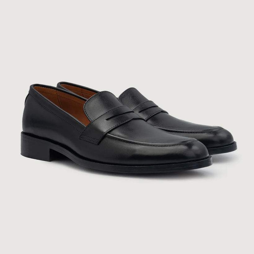 Baxton Черная Leather Loafers мужская