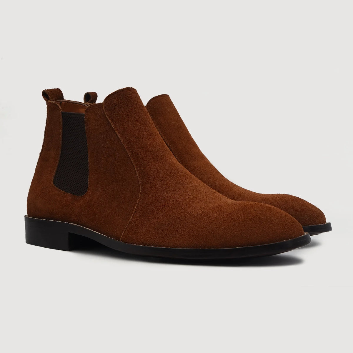 Clarkson Chelsea Коричневый Suede Кожаные ботинки для Мужчин For Men in Brown Goatskin Suede - Вид сбоку | Купить в официальном онлайн-магазине