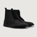 Duster Brogues Derby Черный Nubuck Кожаные ботинки для Мужчин