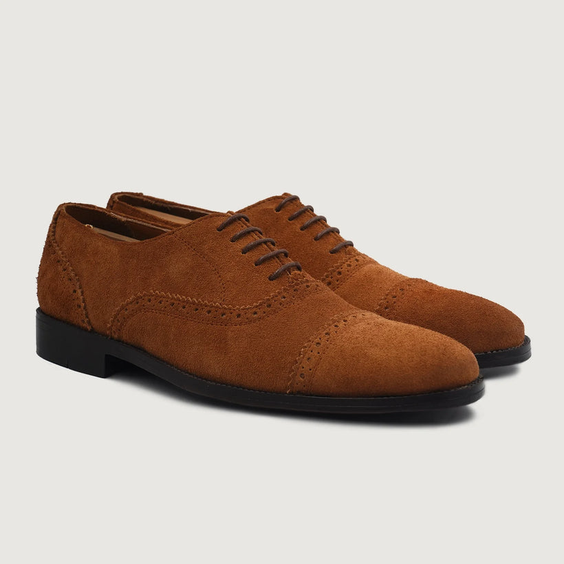 Greyson Brogues Oxford Коричневая Suede Leather Shoes мужская