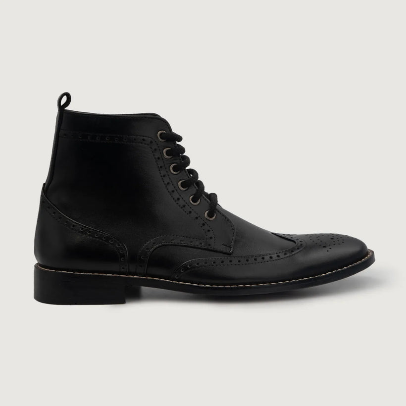 Duster Brogues Derby Черная Leather Boots мужская