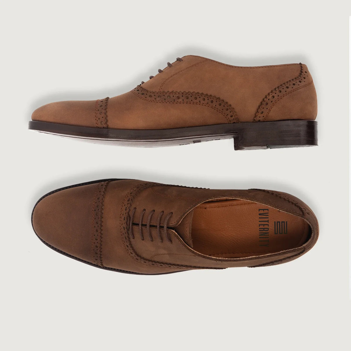 Greyson Brogues Oxford Oil Pull-up Коричневый Кожаная обувь для Мужчин - Усиленный задник и точная двойная строчка