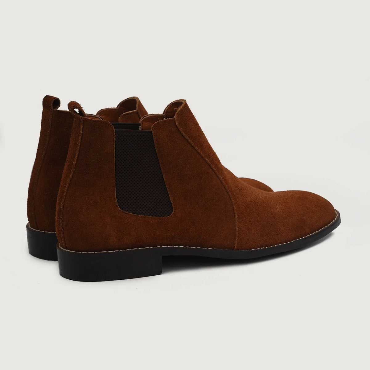Clarkson Chelsea Коричневый Suede Кожаные ботинки для Мужчин For Men - Усиленный задник и точная двойная строчка