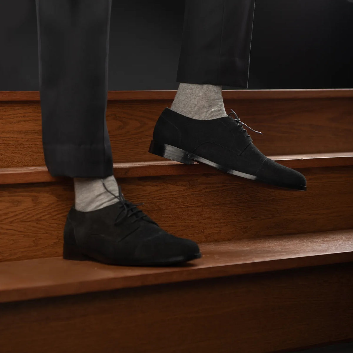Orlaven Attorney Derby Черный Suede Кожаная обувь для Мужчин footwear image 9