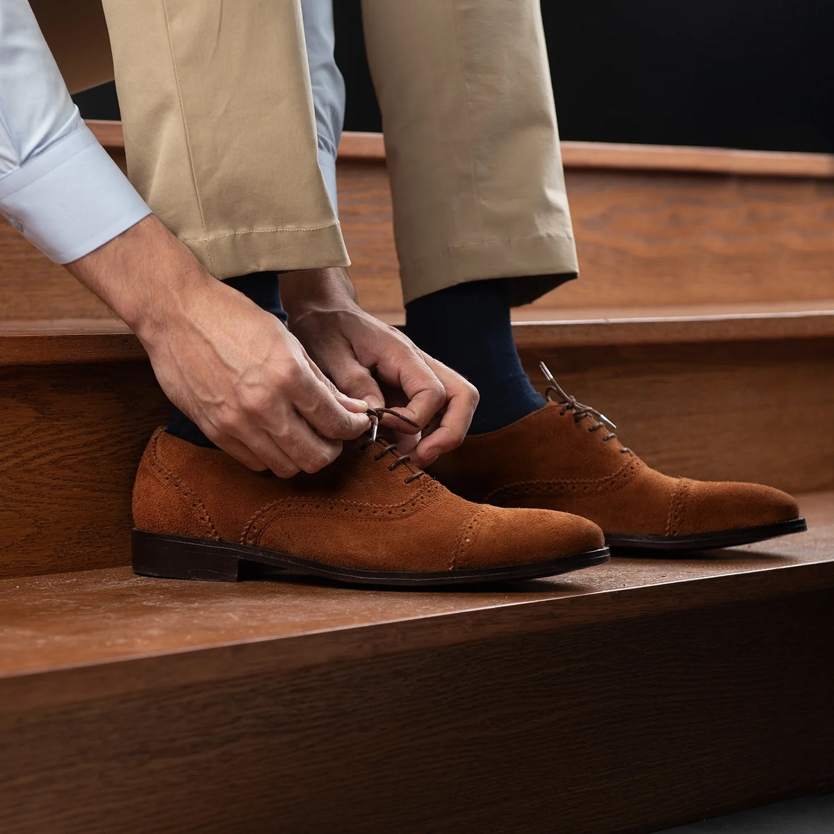 Orlaven Greyson Brogues Oxford Коричневый Suede Кожаная обувь для Мужчин footwear image 9