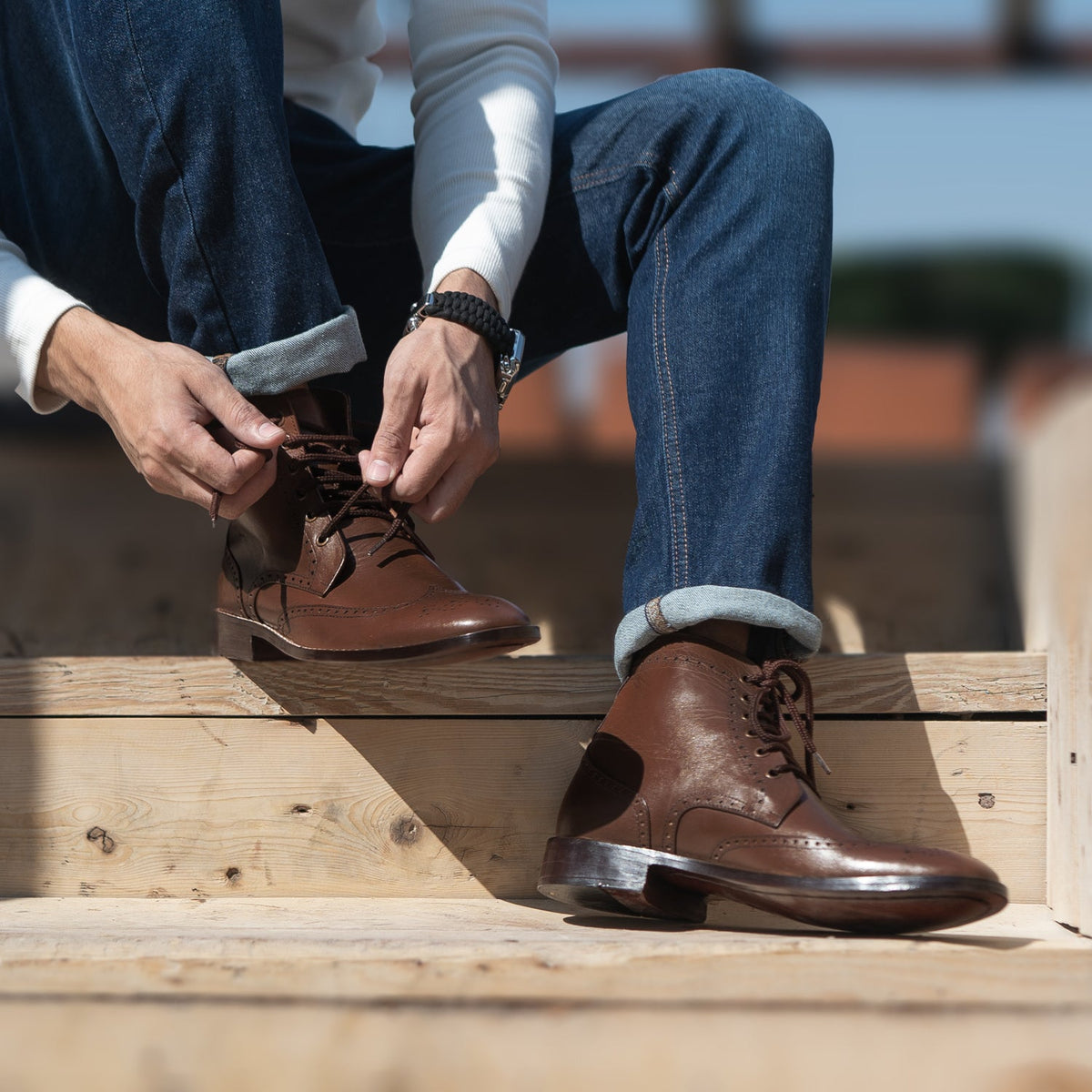 Orlaven Duster Brogues Derby Коричневый Кожаные ботинки для Мужчин footwear image 9