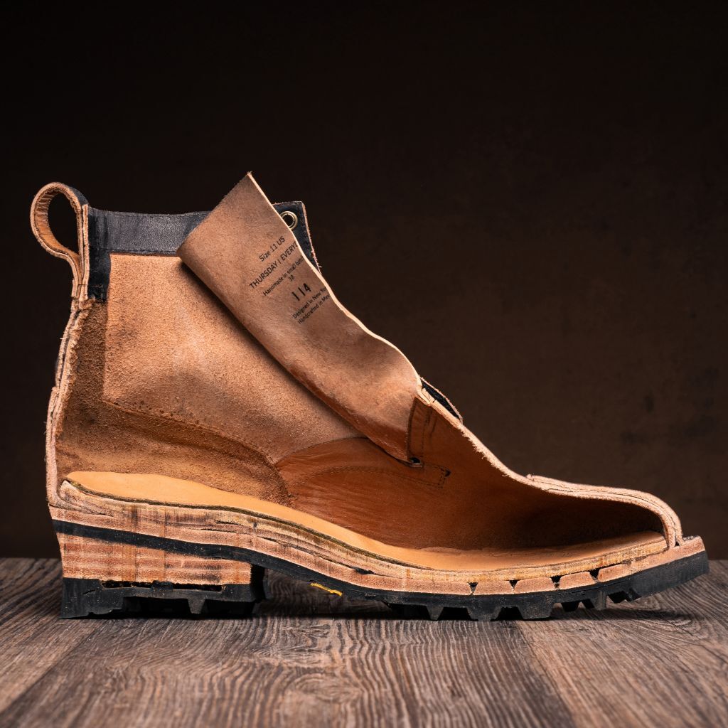 High-Traction Rubber Outsole & Lug Tread Pattern on Challenger Коричневый CXL Кожаные ботинки для Мужчин