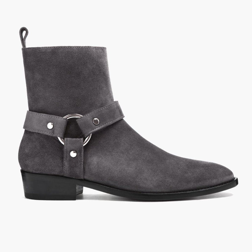 Harness Grey Suede Кожаные ботинки для Мужчин
