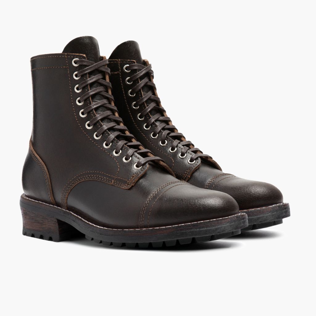 Logger Waxed Cacao Кожаные ботинки для Мужчин in Classic Full-Grain Leather - Вид сбоку | Купить в официальном онлайн-магазине