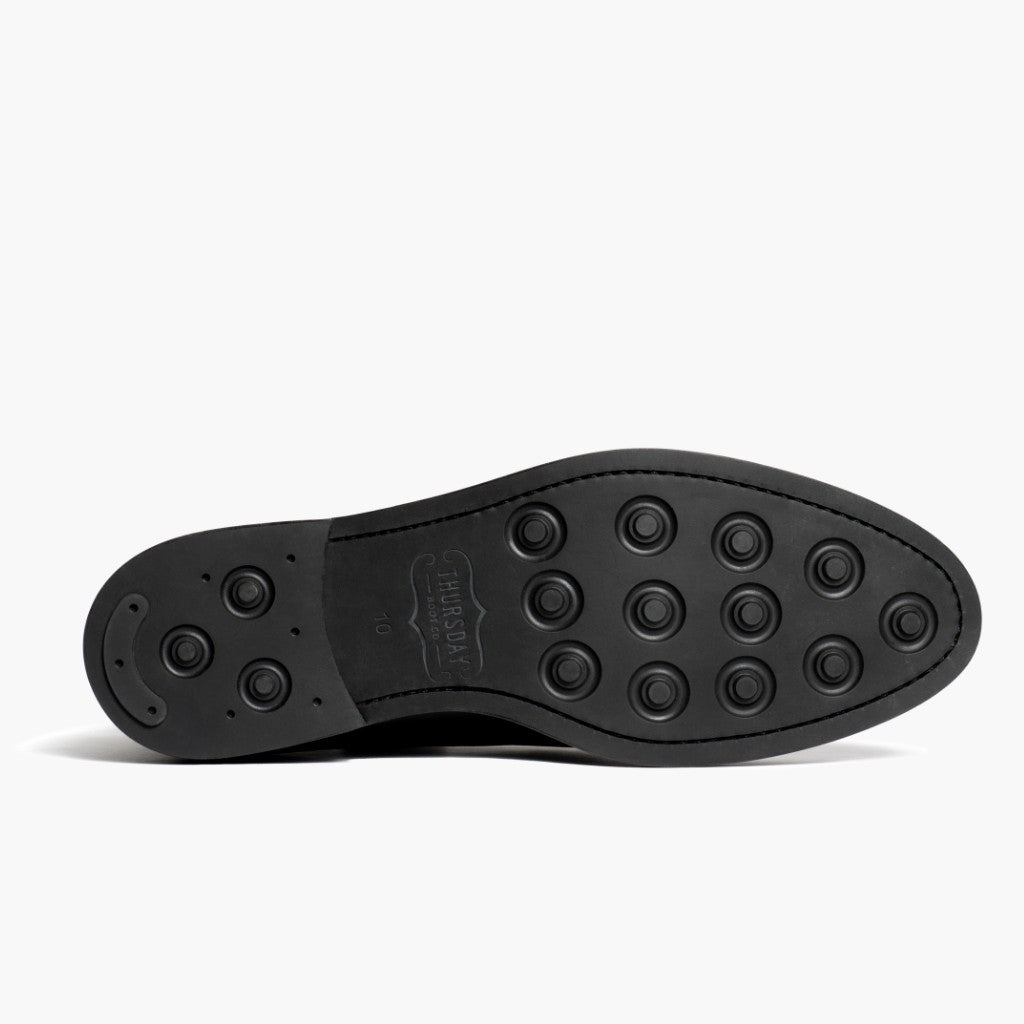High-Traction Rubber Outsole & Lug Tread Pattern on Cadet Черный Кожаные ботинки для Мужчин
