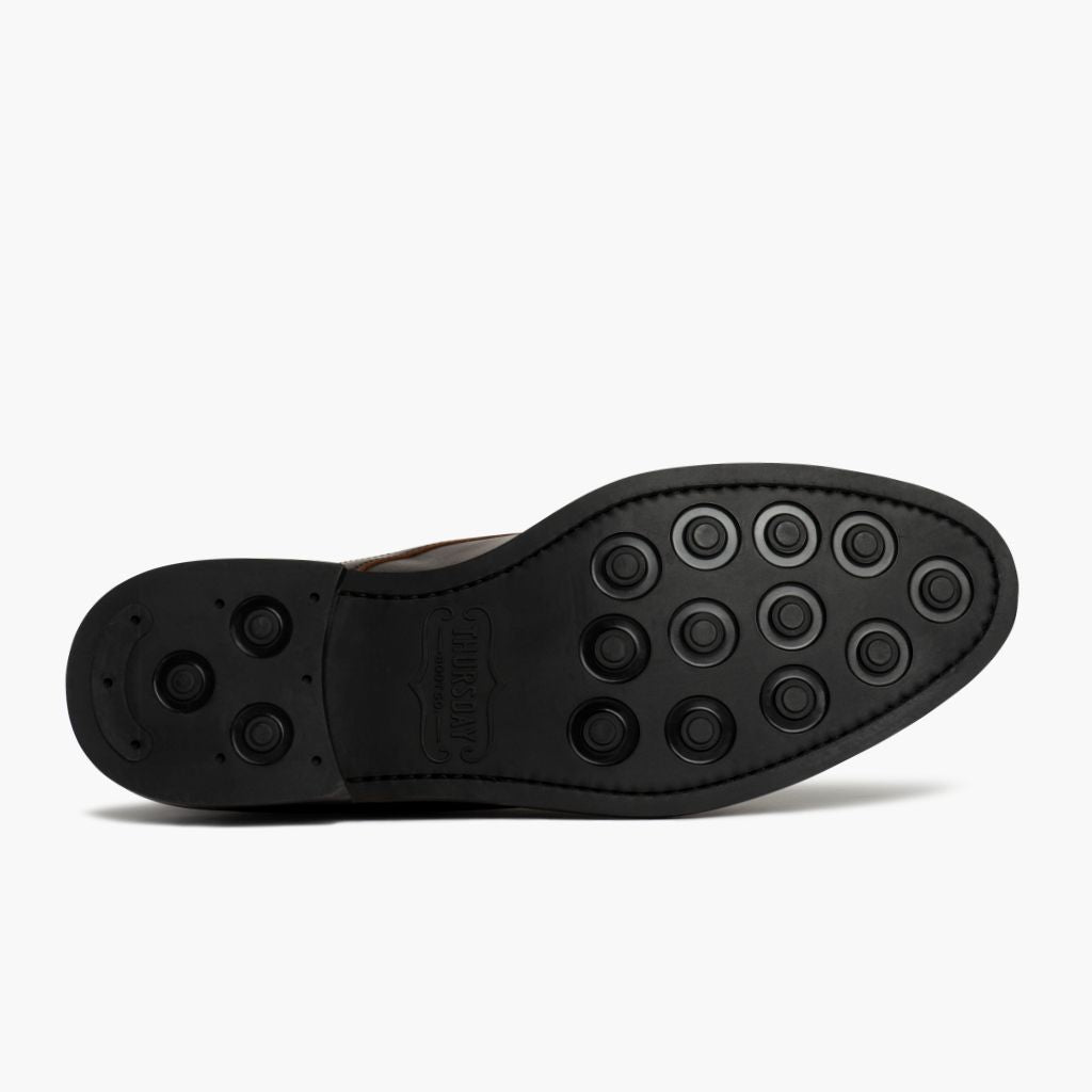 High-Traction Rubber Outsole & Lug Tread Pattern on Cadet Rich Mahogany Кожаные ботинки для Мужчин
