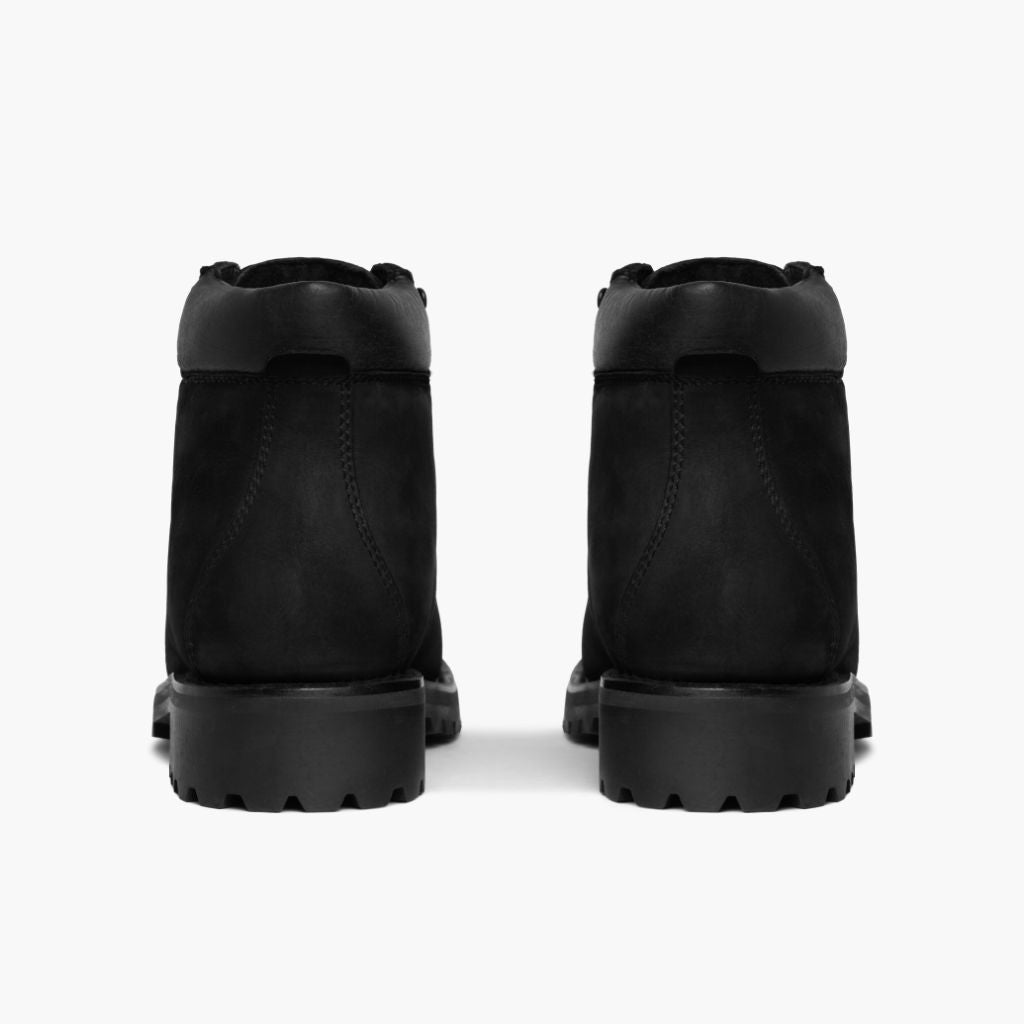 High-Traction Rubber Outsole & Lug Tread Pattern on Commander Черный Matte Кожаные ботинки для Мужчин