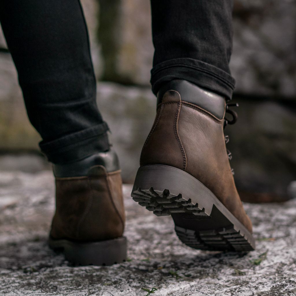 Styled On-Foot Perspective Demonstrating Ankle Fit & Silhouette on Model
