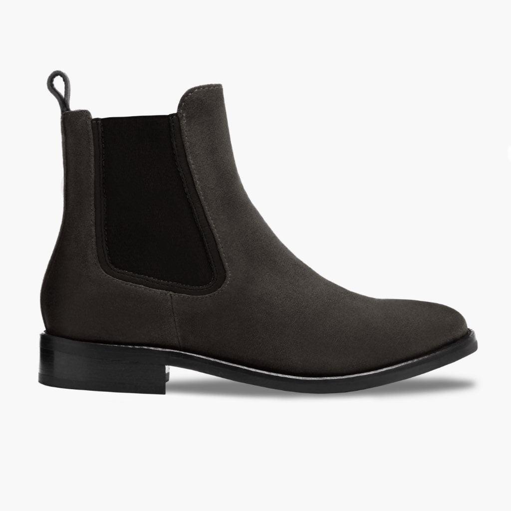 Duchess Shadow Grey Кожаные ботинки для Женщин in Grey Full-Grain Leather - Вид сбоку | Купить в официальном онлайн-магазине