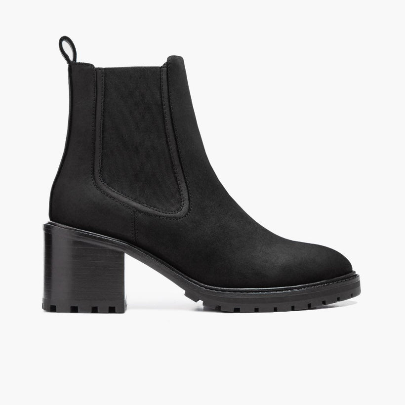 Knockout Черная Matte Leather Boots женская