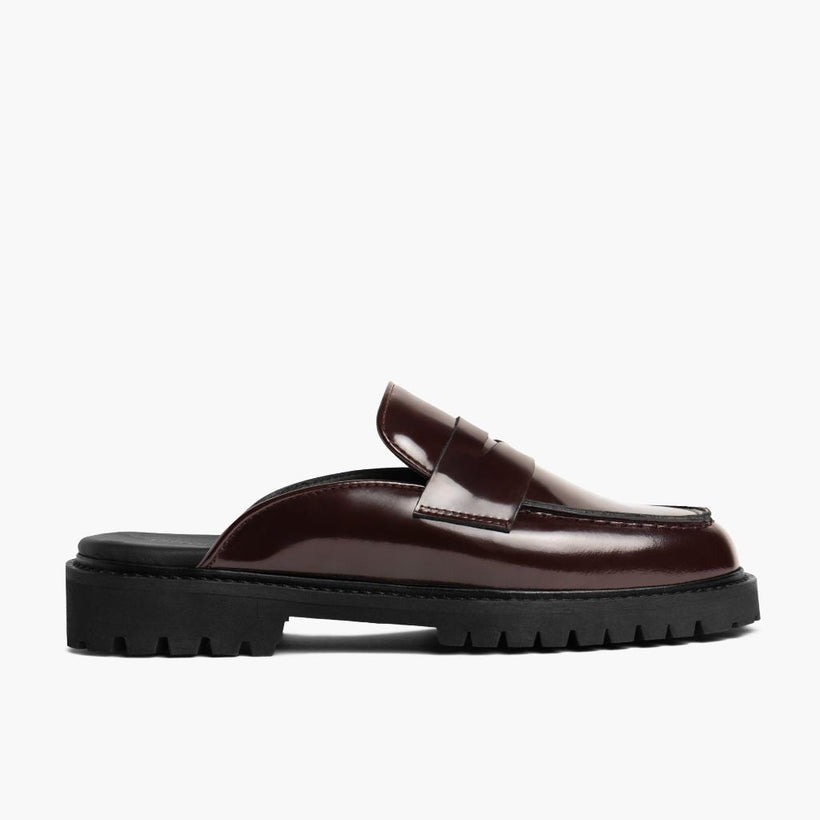 Penny Mule Burgundy Leather Boots женская