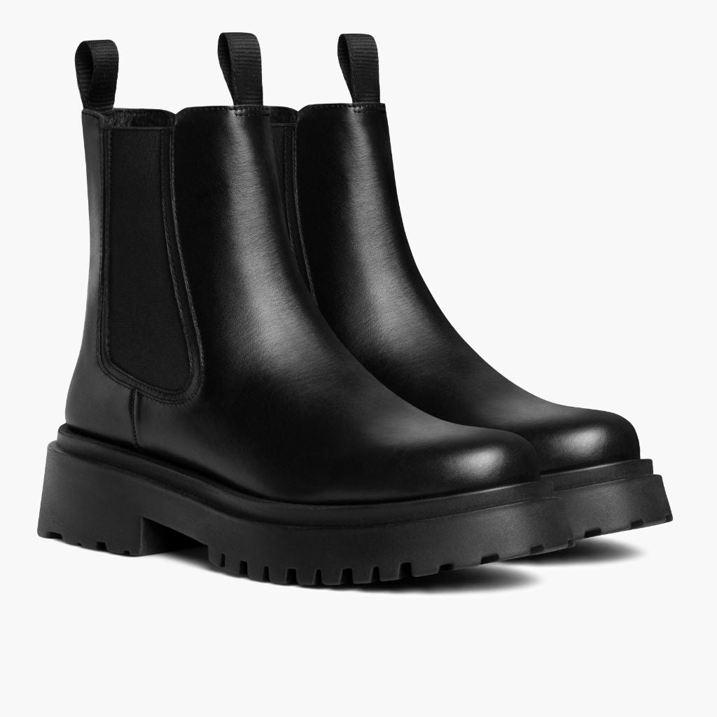 Black Full-Grain leather Boots - Рантовая конструкция Goodyear Welt и носок обуви