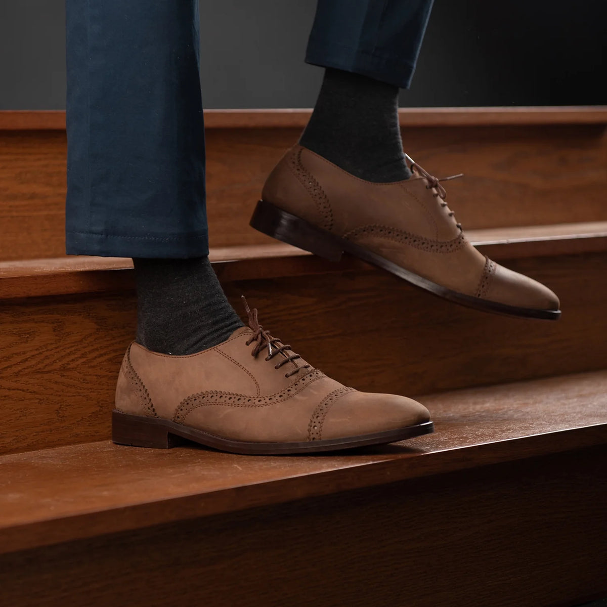 Orlaven Greyson Brogues Oxford Oil Pull-up Коричневый Кожаная обувь для Мужчин footwear image 10