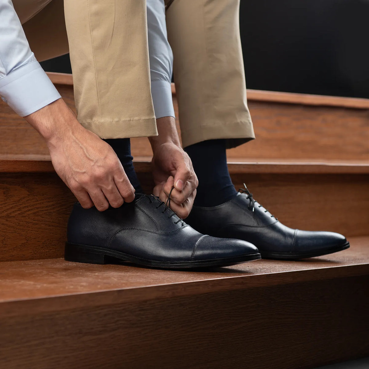 Orlaven Professor Oxford Midnight Синий Кожаная обувь для Мужчин footwear image 10