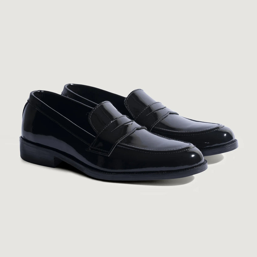 Baxton Черная Patent Leather Loafers мужская