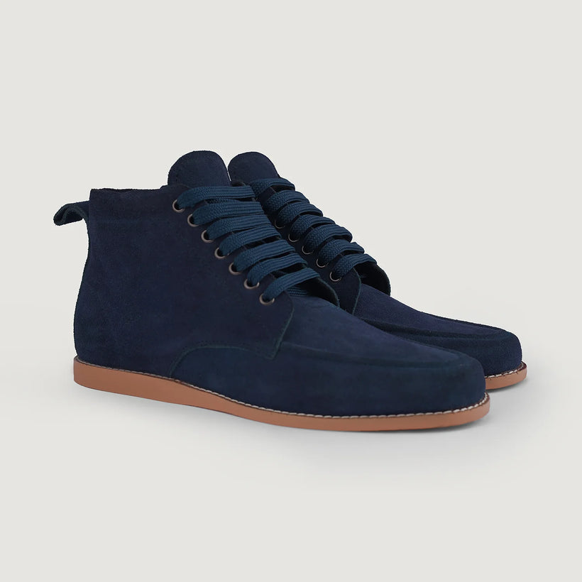Bearman Moc Toe Синяя Suede Boots мужская