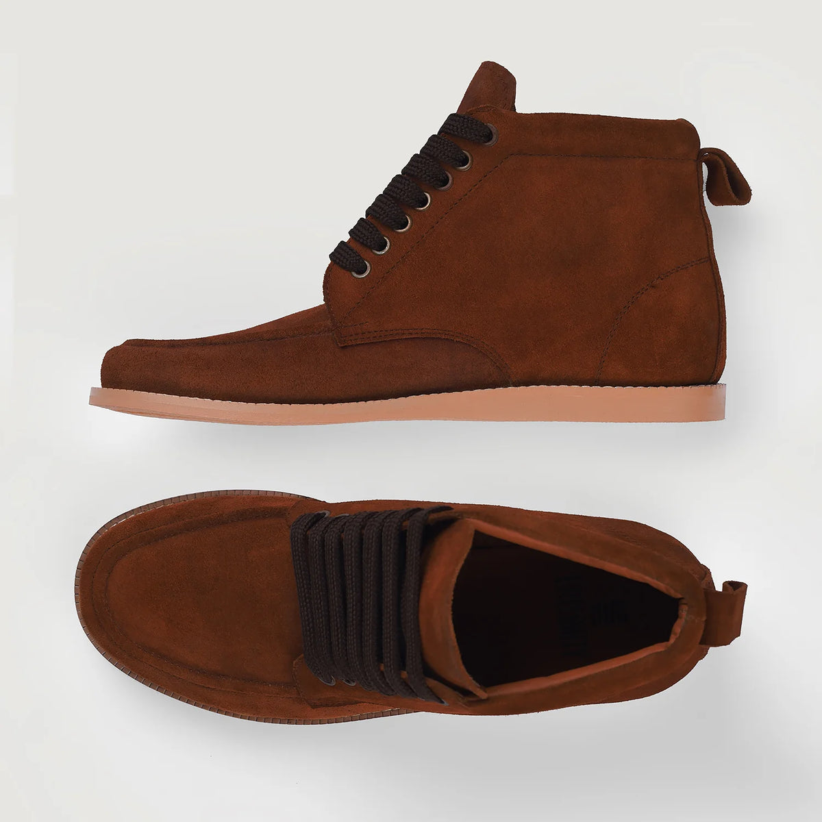 Bearman Moc Toe Коричневый Замшевые ботинки для Мужчин - Усиленный задник и точная двойная строчка