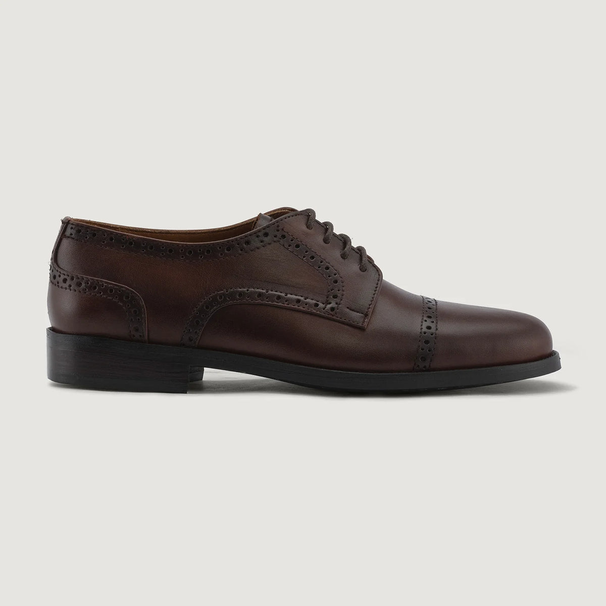 Burnished Brown Full-Grain leather Shoes - Рантовая конструкция Goodyear Welt и носок обуви