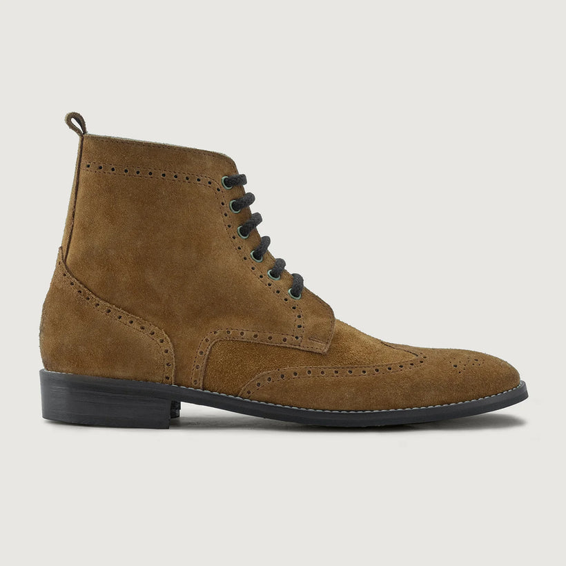 Duster Brogues Derby Коричневый Suede Кожаные ботинки - StudGuard для Мужчин