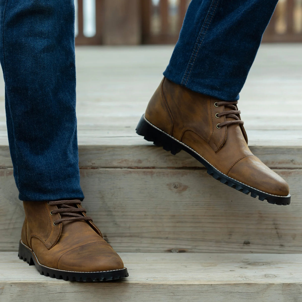Orlaven Knight Derby Burnt Copper Pullup Кожаные ботинки - TerraGrip для Мужчин footwear image 9