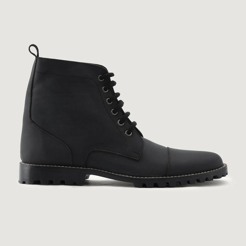 Knight Derby Черный Matte Nubuck Кожаные ботинки - TerraGrip для Мужчин