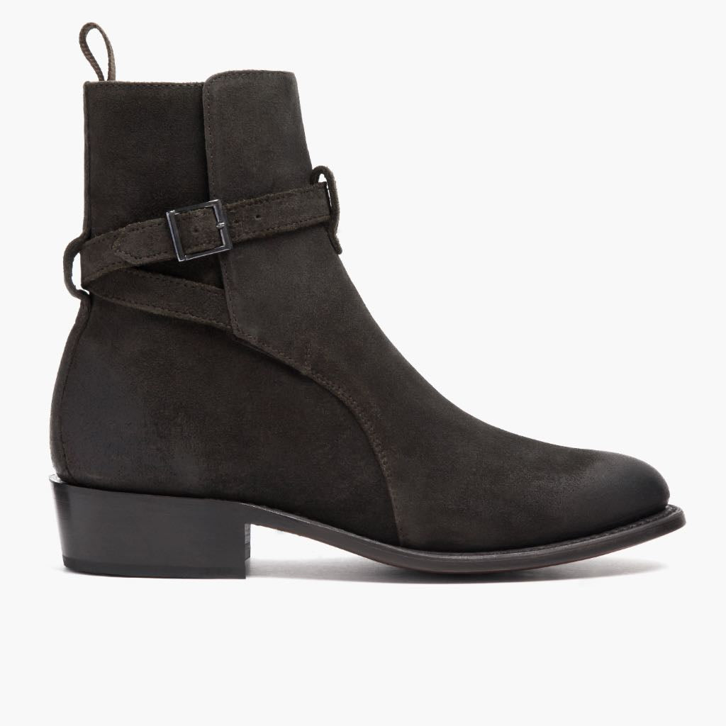 Olive Full-Grain leather Boots - Рантовая конструкция Goodyear Welt и носок обуви