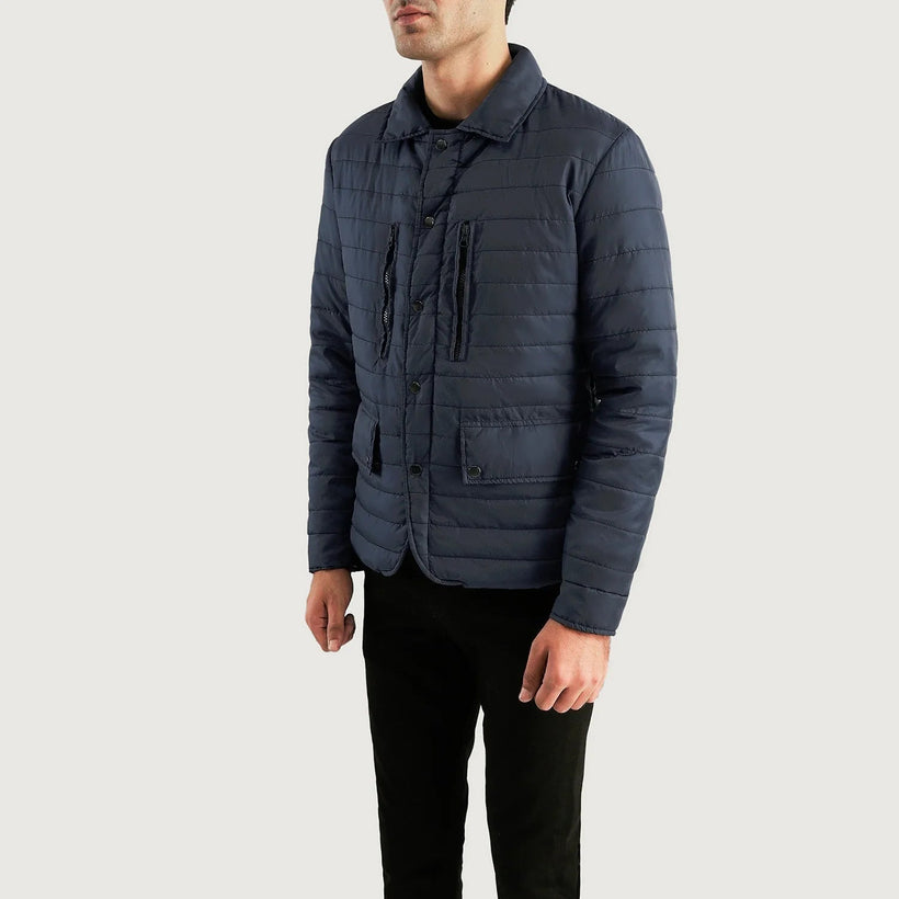 Bo Quilt Windbreaker Кожаная куртка мужская