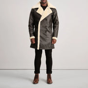 Charles Coat Brown Shearling Coat – alternate product view 3