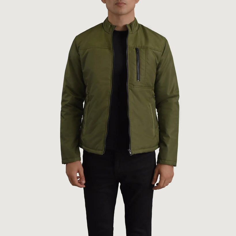 Elliot Зеленая Lightweight Кожаная куртка мужская