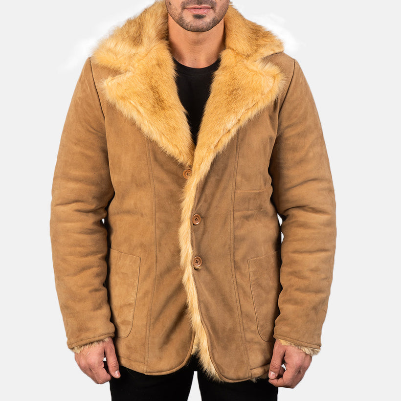 Furlong Кожаное пальто Beige Кожаное пальто для Мужчин