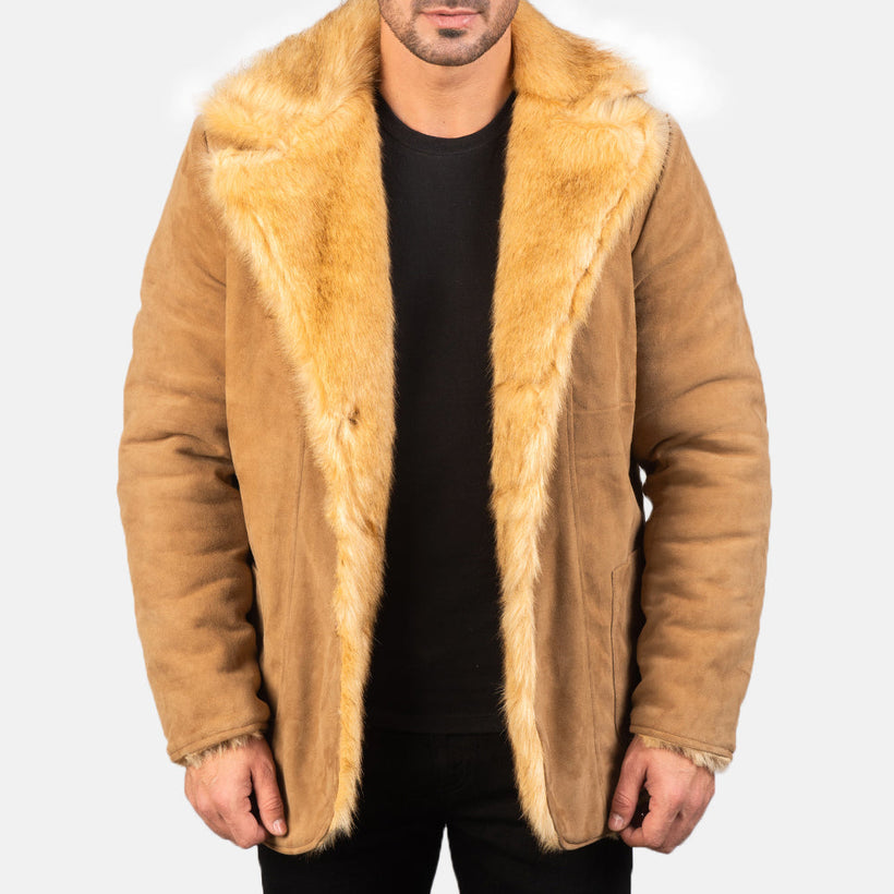 Furlong Кожаное пальто Beige Кожаное пальто для Мужчин