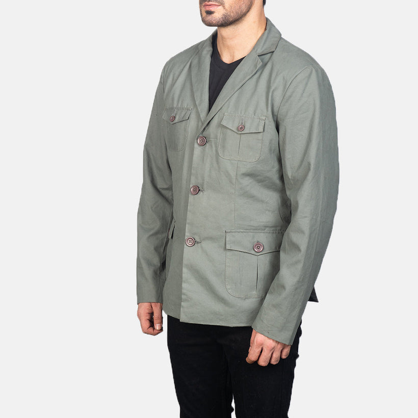 Kajetan Grey Safari Кожаная куртка мужская