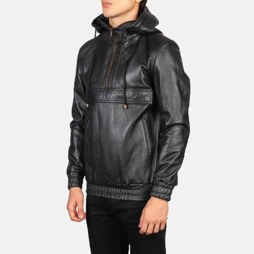 Kenton Hooded Кожаная куртка для Мужчин