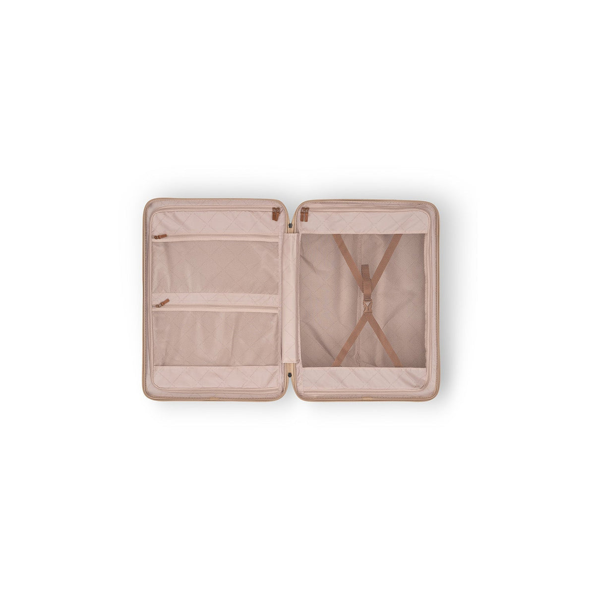 
Крупный план деталей of Classic Collar & Heavy-Duty Zipper Hardware on Large Suitcase Zuna для Женщин для Женщин
