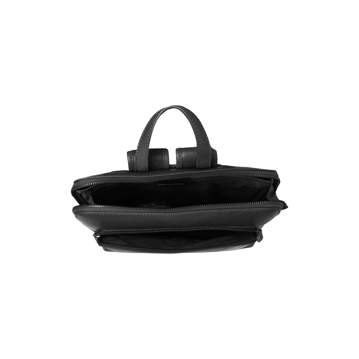 
Solid Antique Brass Hardware & Heavy-Duty Dual Zipper Detail on Fornella Цельнозерновая кожа Backpack