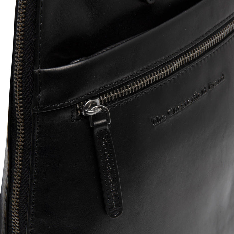 Classic 100% Full-Grain leather Backpack - Rear Perspective Showing Reinforced Leather Straps & Stitching