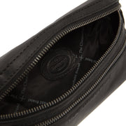 Toronto Full-Grain Leather Belt Bag - Structured Side Profile Showing Gusset Depth &amp; Expansion Capacity