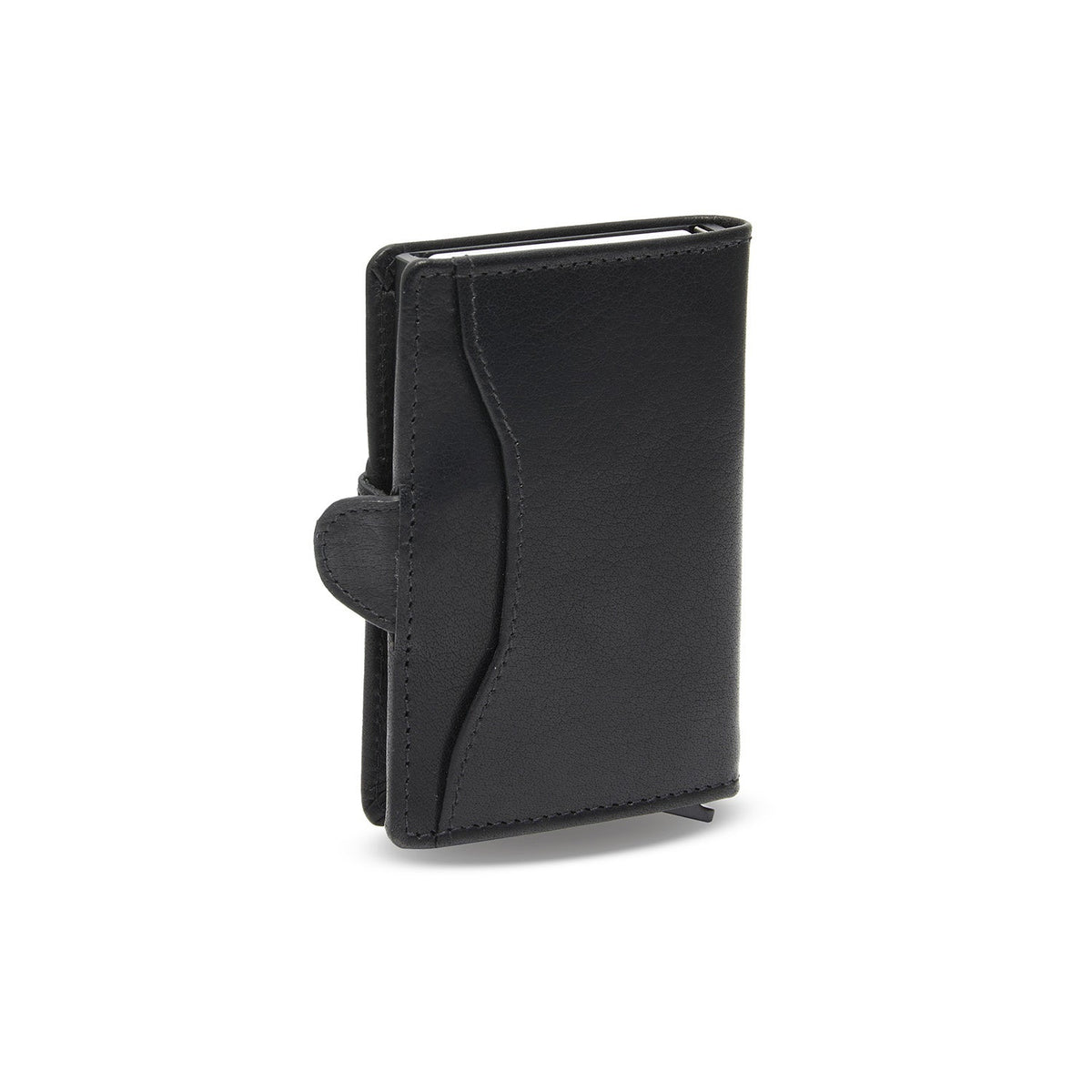 
Classic 100% Full-Grain Leather Card Holder - Вид сзади с усиленными кожаными ремнями и прострочкой