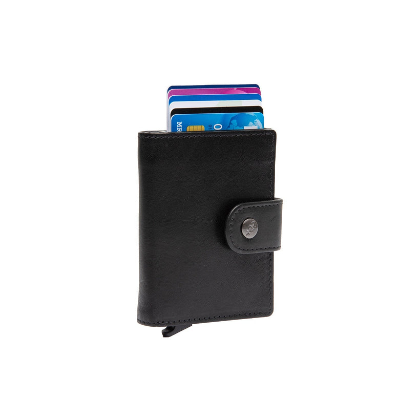 Barrea Full-Grain Leather Card Holder женская