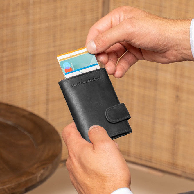 Leicester Full-Grain Leather Card Holder женская