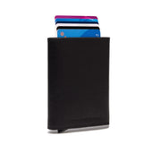 Paris Full-Grain Leather Card Holder in Classic 100% Full-Grain Leather - Full Exterior Front Profile View | Buy Online