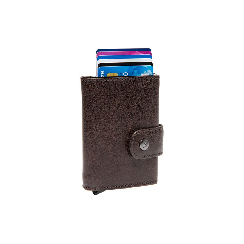 Varrano Full-Grain Leather Card Holder женская