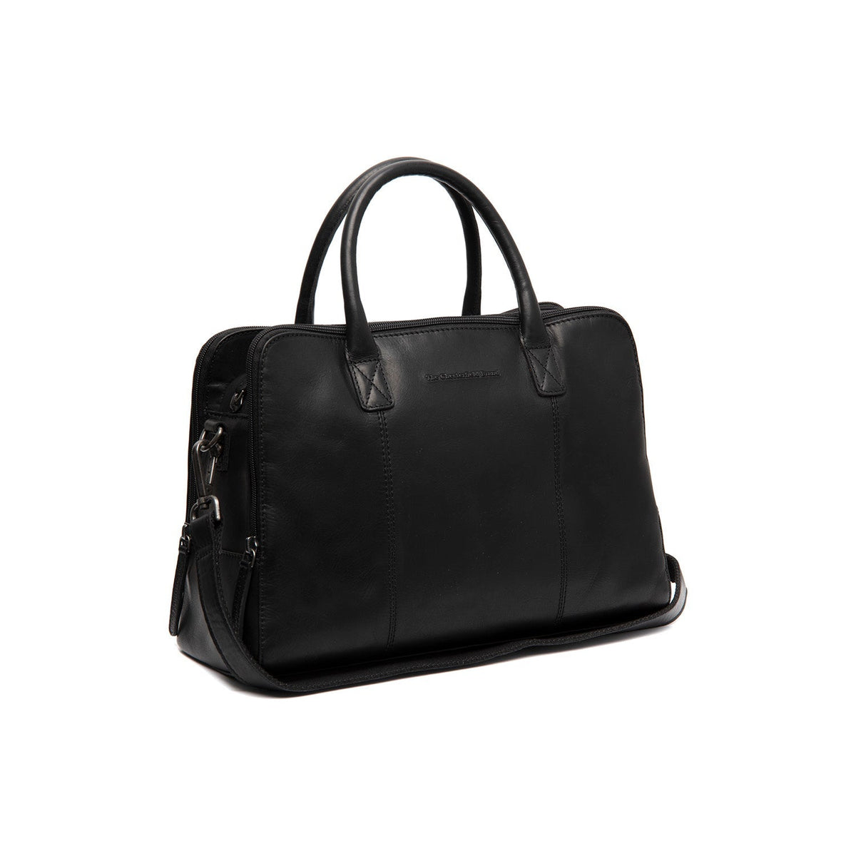 Layton Full-Grain Leather Handbag in Classic 100% Full-Grain Leather - Front Profile View & Tailored Silhouette | Buy Online