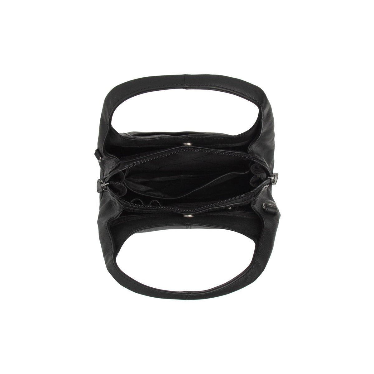 
Крупный план деталей of Classic Collar & Heavy-Duty Zipper Hardware on Lunera Кожаная сумка