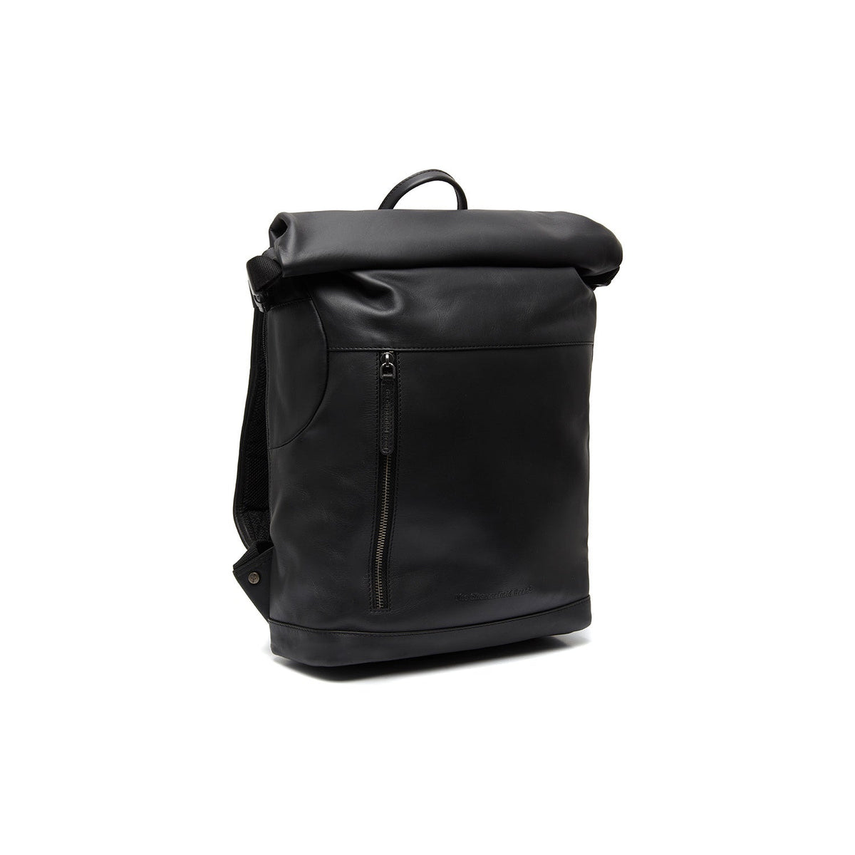 Mazara Full-Grain Leather Roll-top Backpack in Classic 100% Full-Grain Leather - Full Exterior Front Profile View | Buy Online
